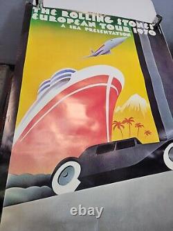 Affiche de concert originale de la tournée européenne vintage des Rolling Stones 1970