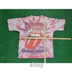 Années 90 vintage Le Rolling Stones Voodoo Lounge Tour 1994 XL Tee-shirt Tie Dye RARE