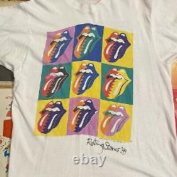 Authentic Vintage Rolling Stones 1989 Steel Wheels Tour Concert T-shirt XL