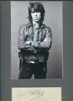 Autographe Original Vintage Signé Du Musicien Keith Richards The Rolling Stones