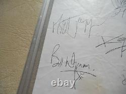 Bande De Rolling Stones Signé 17x31 Affichage Vintage Avec Brian Jones Psa Certifié