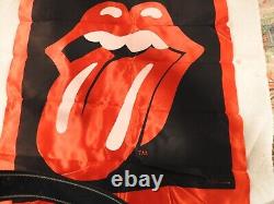 Bannière en satin vintage des Rolling Stones 1983 Musidor