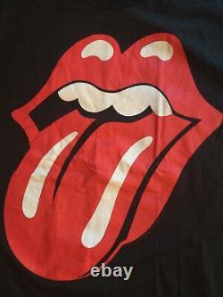 Brockum Rolling Stones 94/95 Tour Vintage T Sirt Black Size Grande Made Aux USA