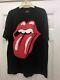 Brockum Rolling Stones 94/95 Tour Vintage T-shirt Noir Taille Xl Fabriqué Aux États-unis