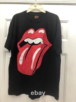 Brockum Rolling Stones 94/95 Tour Vintage T-shirt Noir Taille XL Fabriqué Aux États-unis