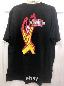 Brockum Rolling Stones 94/95 Tour Vintage T-shirt Noir Taille XL Fabriqué Aux États-unis
