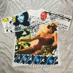 Brockum Rolling Stones Rock Band Full Print T-shirt Taille Homme XL 90s Vintage
