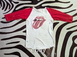 Chemise Rare des Rolling Stones pour Garçons Taille L 60s Russell Southern Company Usée