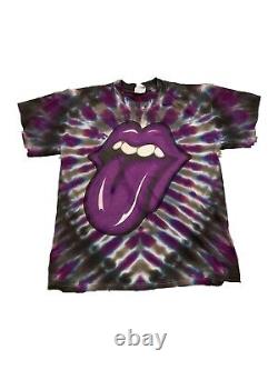 Chemise Vintage Tie Dye Rolling Stones Mick Jagger 1997 Taille M