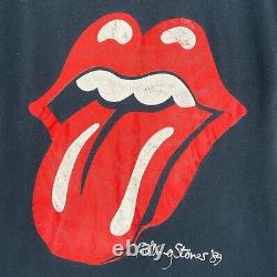 Chemise Vintage des Rolling Stones ORIGINALE - Tournée nord-américaine de 1989 - Taille Large Brockum