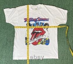 Chemise de la tournée mondiale Steel Wheels 1989 des Rolling Stones, taille XL, vintage.