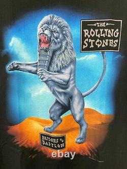 Chemise de tournée Vintage Rolling Stones 1998 Hard Rock USA Anvil XL avec couture unique, neuve.