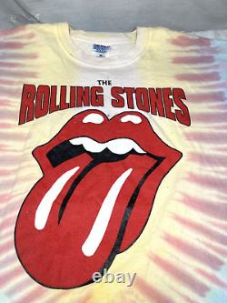 Chemise de tournée vintage des Rolling Stones Tie Dye Bridges To Babylon (XL) Gildan