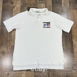 Chemise pour hommes Rolling Stones vintage extra large blanche 1989 Tour d'Amérique du Nord