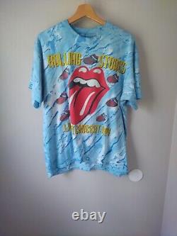 Chemise vintage Rolling Stones Voodoo Lounge des années 90, tournée concert 1994, bande tie-dye