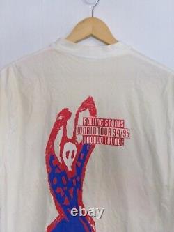 Chemise vintage des Rolling Stones taille XL pour hommes, tournée Voodoo Lounge avec les lèvres allemandes 94/95.