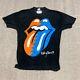 Chemise Vintage Des Rolling Stones Taille Moyenne Noire Tournée En Amérique Du Nord De 1989