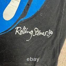 Chemise vintage des Rolling Stones taille moyenne noire tournée en Amérique du Nord de 1989