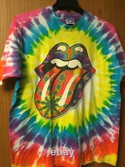 Des Rolling Stones. 1994 Tie Dye Shirt With Tongue Logo. Xl. Oui. Millésime