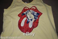 Impressionnant Très Rare Vintage 1973 Rolling Stones Tank Top Concert Tour Shirt De Nice