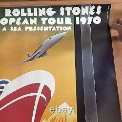 L'affiche du concert original de la tournée européenne des Rolling Stones de 1970, Vintage