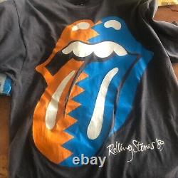 Large 1989 Rolling Stones Tongue North American Tour 1989 T-shirt USA Jamais Porté