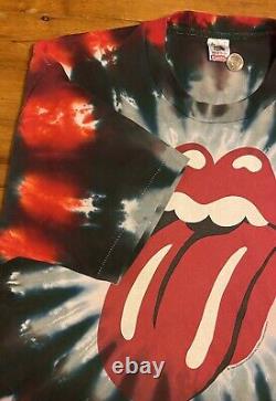 'Le Rolling Stones Vintage 1994 Tie Dye T-shirt à couture unique XL Voodoo Lounge'