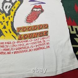 Le t-shirt de la tournée Voodoo Lounge 1994 des Rolling Stones en taille large.
