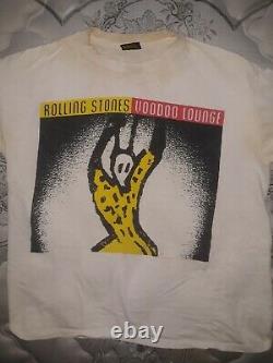 Les Rolling Stones 1994-95 Voodoo Lounge Chemise Rare Vintage Grand