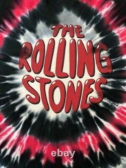 Les Rolling Stones 1994 Voodoo Lounge Tye Tye Chemise Rare Vintage XL Single Stitc