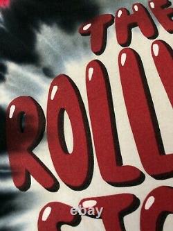 Les Rolling Stones 1994 Voodoo Lounge Tye Tye Chemise Rare Vintage XL Single Stitc