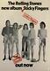 Les Rolling Stones Sticky Fingers Britannique D'importation 2990s Album Affiche Vintage 24