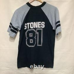M61. T-shirt du tour Vintage Rolling Stones 81 ans Vêtements d'occasion fabriqués en Amérique