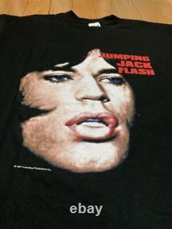 Mort 90s USA Rolling Stones T-shirt L Dead Noir Noir Vintage