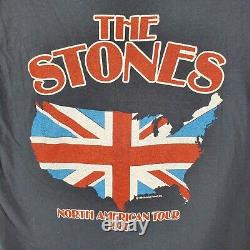 Notre T-shirt vintage Rolling Stones 1981 North American Tour Hanes Navy de taille Large
