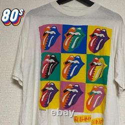 Offre À Durée Limitée T-shirt 80s Rolling Stones Vintage Eu Tour Band