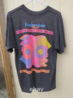Printemps Ford T-shirt Hommes XL Rolling Stones North American Tour 1989 Vintage USA