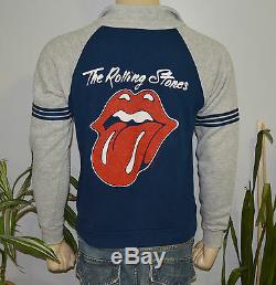 Rare 1981 Rolling Stones Vtg Tour De Veste Sweat-shirt De Concert De Rock Chemise (m) 80