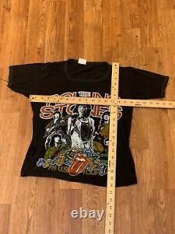 Rare Vintage 1978 Rolling Stones World Wide Tour T-shirt Single Stitch Dragon Sm