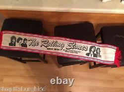 Rare Vintage 1982 Rolling Stones Écharpe Towel Concert Tournée Européenne Banner