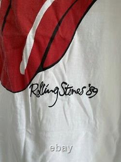 Rare Vintage 1989 Rolling Stones Steel Wheels Tour T-shirt Taille L