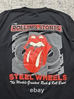Rare Vintage 1989 The Rolling Stones Steel Wheels 1989 Tour Band Tee Shirt