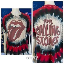 Rare Vintage 1994 Rolling Stones Voodoo Lounge Tour T-shirt Tie Dye Red Band XL