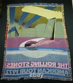 Rare Vintage Goodwin Weavers Rolling Stones American Tour 1972 Blanket 80s 90s