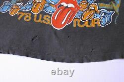 Rare Vintage Rolling Stones 1978 World Wide Tour Single Stitch Dragon T-shirt