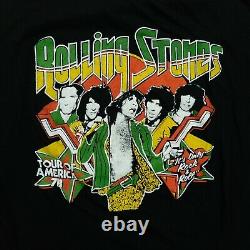 Rare Vtg Rolling Stones Tour D'amérique 1978 T-shirt 70s 80s Mick Jagger Band