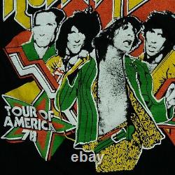 Rare Vtg Rolling Stones Tour D'amérique 1978 T-shirt 70s 80s Mick Jagger Band
