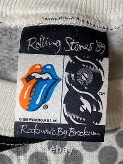 Rare chemise à manches longues vintage des Rolling Stones de 1989