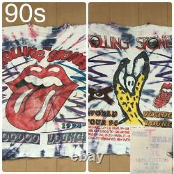 Rolling Stones Homme 90s Vintage T-shirt Taille XL Tie Die Voodoo Lounge L25.5in