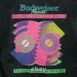 Rolling Stones Jacket Vintage Coat 1989 Steel Wheels Tour Bud Light Concert Années 80